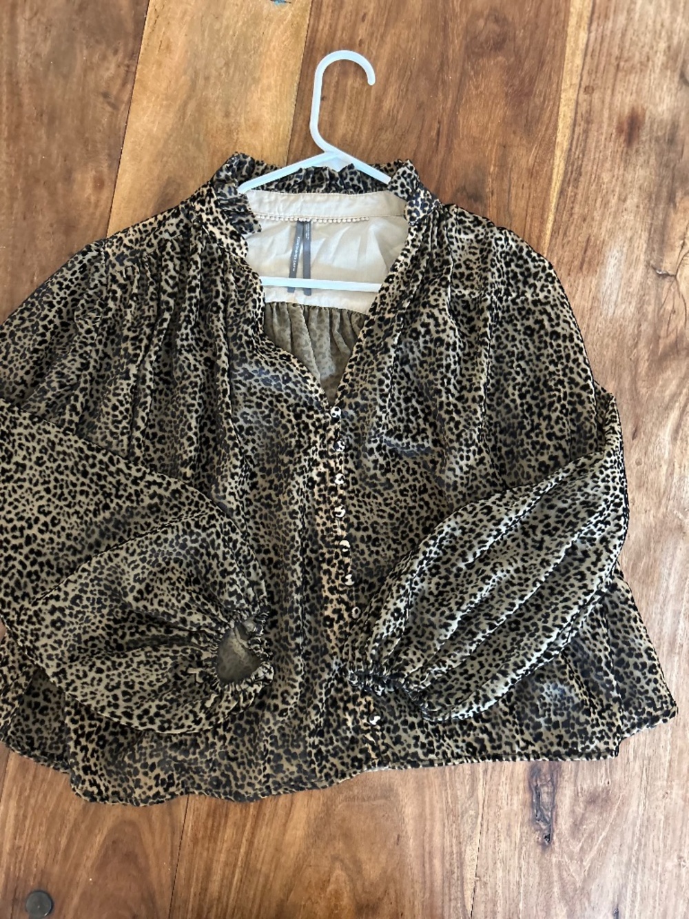 Anthropologie Cheetah Print Blouse